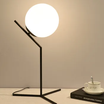 Guļamistabas Gultas Lampa Mūsdienu Studiju Viesnīcas Numuru Galda Lampa Ar Stikla Bumbiņu Dekoratīvā Galda Lampa