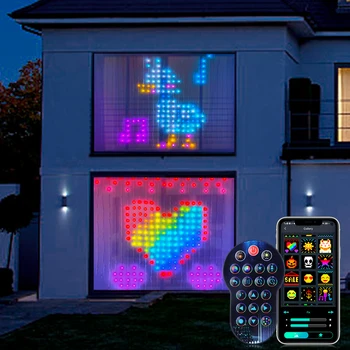 Programmējams Smart Bluetooth LED Logu Aizkaru Stīgu Gaismas RGBIC Sapņu Krāsa Pasaku Gaismas Ziemassvētku un Jaunā Gada Apdare 2023