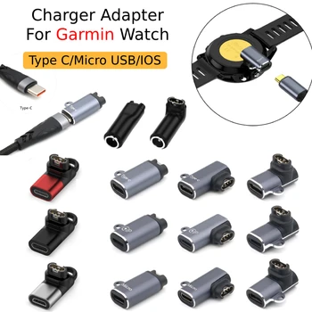 Tips C/IOS/Micro USB Lādētājs Adapteris 8Pin Pārveidotājs Garmin Fenix 7/7S/7X/6/6S/6X/5/5S/5X/Venu2 plus/Vivoactive 3 4 Skatīties