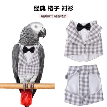Maz Pet Jauno Produktu Pet Putnu Mērci Drēbes Papagailis Džentlmenis Uzvalks, Kaklasaite Krūtīm Atpakaļ Apģērba Piederumi