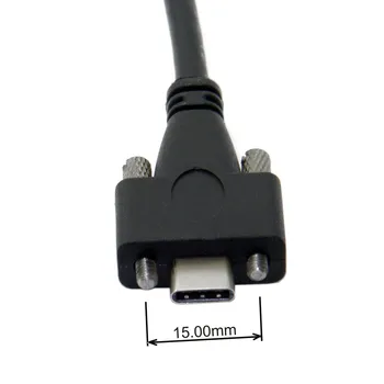 Cablecc USB 3.1 Tipa C Dual M2 Skrūvju Bloķēšanas uz Bloķēšanas USB-C 10Gbps Datu Kabeli Panel Mount Tips