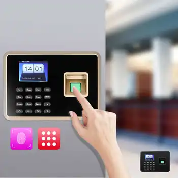 2.4 Apmeklēšanu Mašīna Biometrisko pirkstu Nospiedumu TFT Krāsu Ekrānu Programmatūras Bezmaksas U Diska Ielādes Laika Pulksteni 100-240V