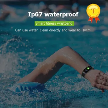 labākā dāvana, lai draugs Krāsu ekrāns smart aproce sirdsdarbība, asins spiediena monitoringa Bluetooth sporta peldēšanas smart joslā