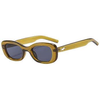Vintage Kvadrātveida Saules Brilles Modes Zīmola Moderns Vīriešu un Sieviešu Toņos Saulesbrilles Atdzist Tautas Retro Hip-Hop Sieviešu Brilles UV400