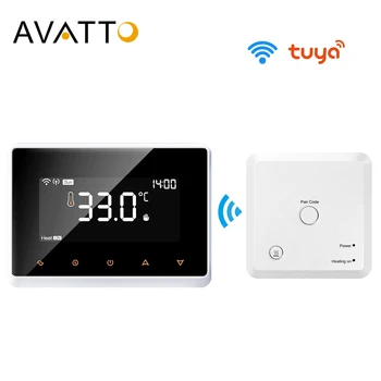 AVATTO Tuya RF Bezvadu WiFii Smart Termostats, Temperatūras regulators, Gāzes Katls Ūdens Sildīšanai, kas Strādā ar Alexa, Google Home