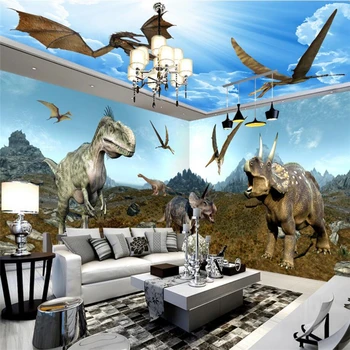 beibehang Jurassic Vecuma Dinozauru pielāgotus foto tapetes sienām, 3d TV guļamistabā liels sienas tapešu dzīvojamā istabā pie sienas-grāmata