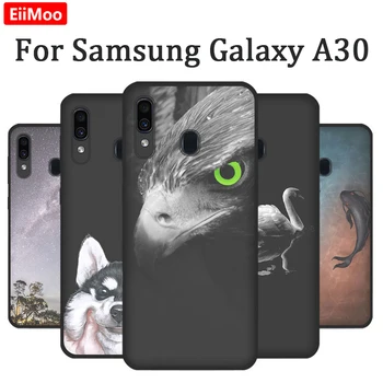 EiiMoo 3D Modeli Case For Samsung Galaxy A20 A30 Gadījumā Modes Mīksta Silikona Melns Aizmugurējais Vāciņš Samsung Galaxy M10S M20S Gadījumā