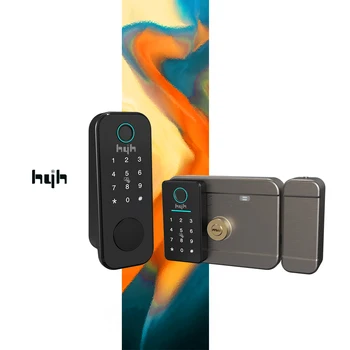 hyh TT Atslēga Smart Lock pirkstu Nospiedumu Durvju slēdzenes ar Piekļuves kodu Kartes Atbloķēšana Cinka Sakausējuma Smart Lock Security Durvis