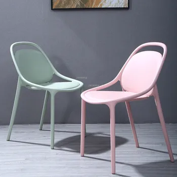 Ziemeļvalstu Virtuves Mēbeles, Plastmasas Ēdamistabas Krēsli Dizaineru Radošā Atzveltni viesistabas Krēslu, Viesnīca ar Augstu Kājām Ēdamistabas Krēsls TG