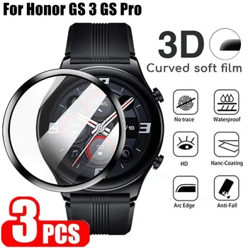 3PCS Hidrogelu Filmu Par Huawei Honor Skatīties GS 3 Soft pro 3D Filmu Ekrāna Aizsargs Vāks Godu skatīties GS3 Smartwatch (Ne Stikla