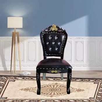 Luksusa Mobilo Ēdināšanas Krēsls Koka Ergonomiska Virtuves Mūsdienu Datoru Elegants Akcents Ēdamistabas Krēsli Elegants Muebles Comedor Mēbeles