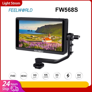FEELWORLD FW568S 6 Collu IPS 1920X1080 FHD LCD Paneli Fotokameru Jomā, Uzraudzīt 3G SDI 4K HDMI Ievadi, Izvadi Youtube Gimbal Platformas