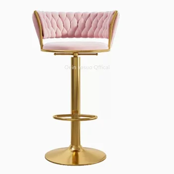 Galda Taburetes Akcentu Ēdamistabas Krēsls ar Augstu Ziemeļvalstu Mūsdienu Lounge Luksus Krēsli Biroja Chaises De Salon Gadsimta Vidum Modernās Mēbeles WYH