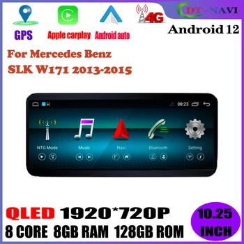 10.25 Collu Android 12 Auto Multimediju Atskaņotājs, Navigācijas Carplay + Auto Priekš Mercedes Benz SLK W171 2013. - 2015.gadam