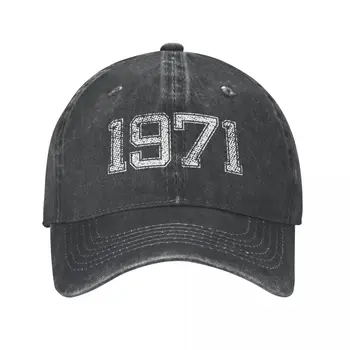 Vintage Retro 1971. gada 50. Dzimšanas Unisex Stilā Beisbola Cepurītes Problemātisko Mazgā Cepures Klp Retro Āra Darbojas Golfa Snapback Cepure