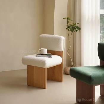 Masīvkoka Mūsdienu Minimālisma Ēdamistabas Krēsli Mājas Atpūtas Krēsls, viesistabas Krēsli Guļamistabai Individualizēts Krēsla Akcents Krēsls