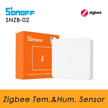 SONOFF SNZB 02 Zigbee Temperatūru un Mitru Sensors, Darbs ar SONOFF Zigbee Tilta Rumbas Vārti, eWeLink Lietotni Smart Home