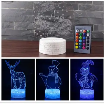 3D Ziemassvētku Projektora Lampa Nakts Gaisma Ar Tālvadības pulti, USB Uzlāde, 16 Krāsu Maiņa Lanterm Bērniem, Dāvanu, Telpu Dekorēšana