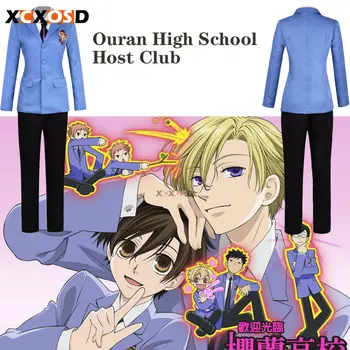 XCXOSD Ouran High School Host Club Cosplay DK Vienotu Anime Raksturs Apģērbs Jaunas Ielidošanas Fujioka Haruhi Kostīms
