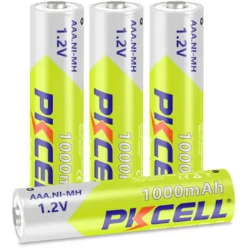 4-64PCS PKCELL Uzlādējamas AAA Baterijam,NiMH 1000mAh 1.2 V Uzlādējams Akumulatora 3a