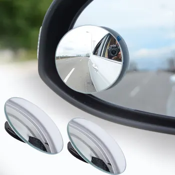 Auto Spoguļi 360 Grādu Regulējams Platleņķa Sānu Atpakaļskata Spoguļi akli Bezrāmju Kārta ceļu autostāvvieta Autonoma atpakaļskata spogulis