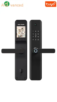 Ekrāna Peephole ar Tālruņa Kameru Video Remote Unlock Tuya WiFi 6068 5572 6085 Kartes Keyless Digitālo Elektronisko Smart Durvju Slēdzene
