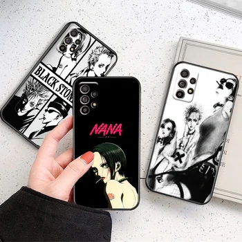 Nana Osaki Japānas Anime Samsung Galaxy A52 4G A52 5G Telefonu Gadījumā Triecienizturīgs Black Gadījumos, TPU Vāciņš Pilnīgu Aizsardzību Soft Shell