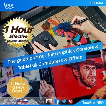 Modernizētas TourBox NEO - Advanced Editing Konsoles Grafikas Tablete Digitālās Zīmēšanas, Foto un Video Rediģēšana, ar Pielāgotu