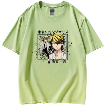 Tokijas Anime Revengers T-krekls Modes Zīmola Īsām Piedurknēm Vasaras Vīriešu un Sieviešu Īsām Piedurknēm T