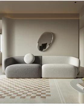 Gaismas luksusa dīvāns Jēra kašmira radošo īpašas formas itāļu lielo un mazo ģimenes lielums Princese dīvāns dzīvojamā istabā dīvāns