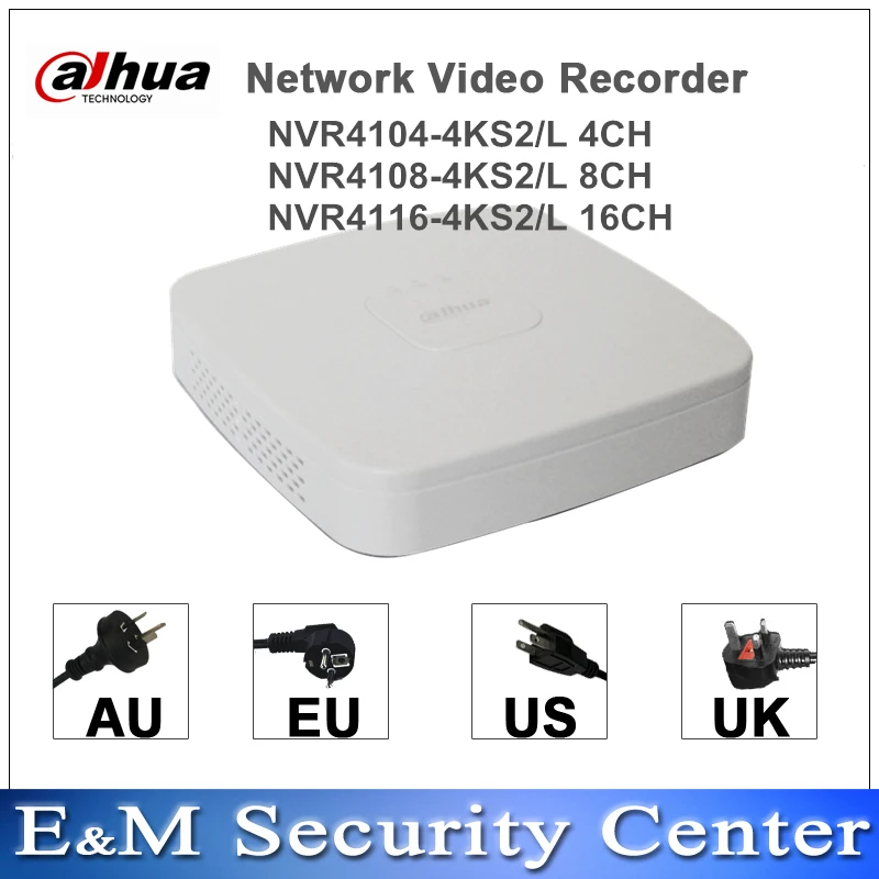 Sākotnējā Dahua angļu Versija Mini VRR 4/8CH 1U Tīkla Video Ierakstītājs NVR4104-4KS2/L NVR4108-4KS2/L NVR4116-4KS2/L Mini VRR